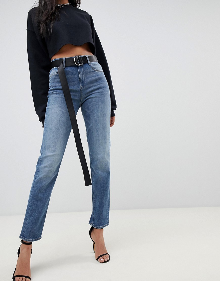 G-Star – 90-tals jeans3301 med hög midja och raka ben 90-Blå