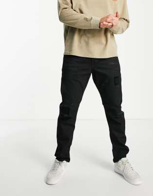 G-Star A staq tapered jeans in black