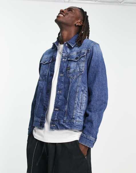 Denim jacket with shorts on sale mens