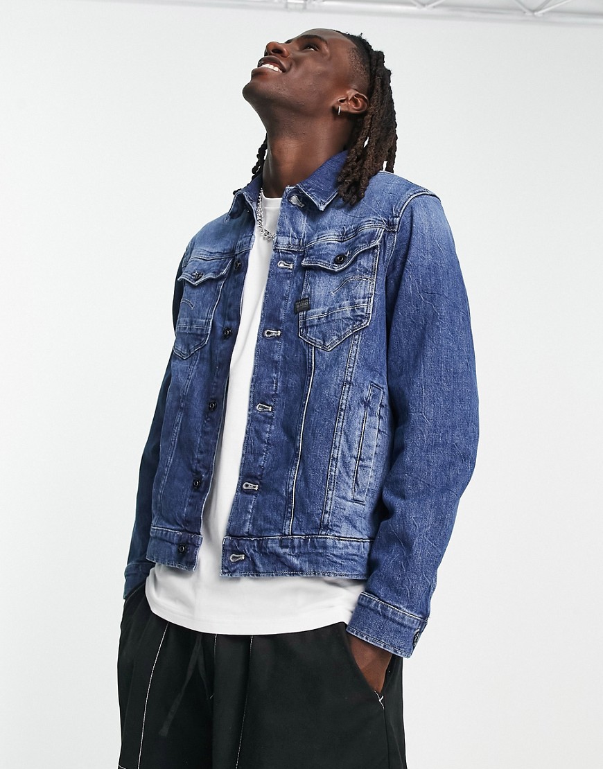 G-Star Arc 3D denim jacket in mid blue