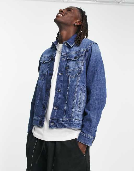 Aanhoudend embargo over het algemeen G-Star Arc 3D denim jacket in mid blue | ASOS