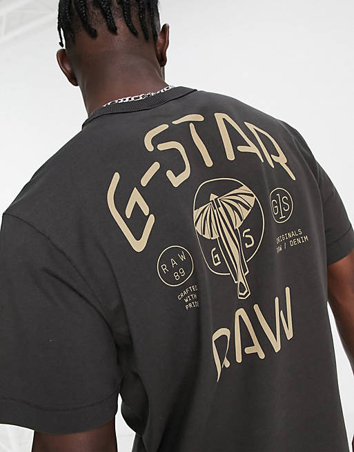 G-Star back logo t-shirt in grey