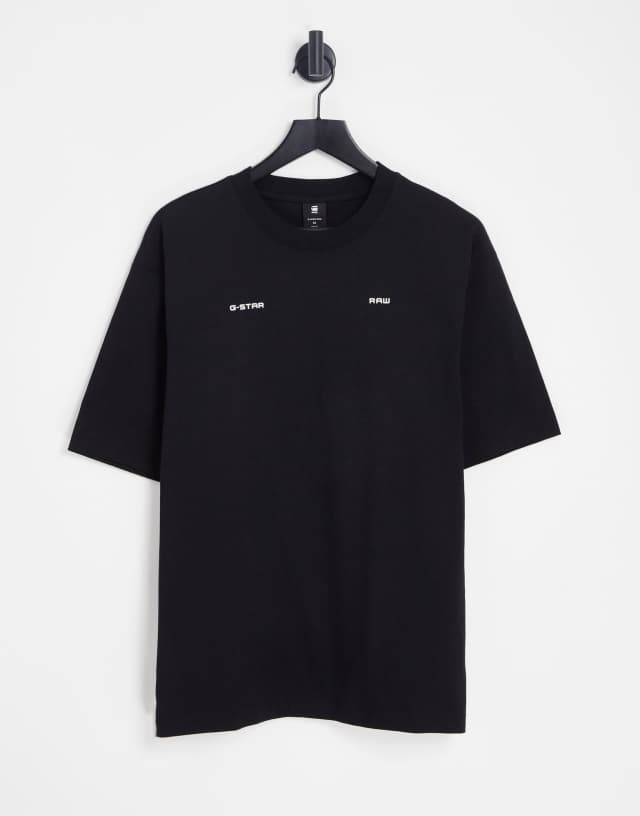 G-Star Base boxy fit logo T-shirt in black