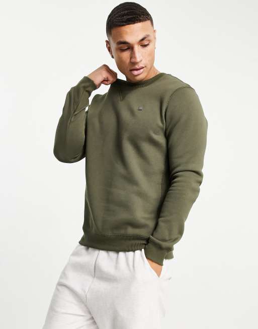 G-Star basic sweatshirt in khaki | ASOS