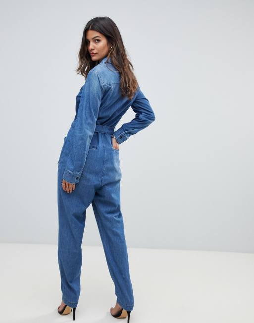 submarino Lío segundo G-Star belted denim jumpsuit | ASOS