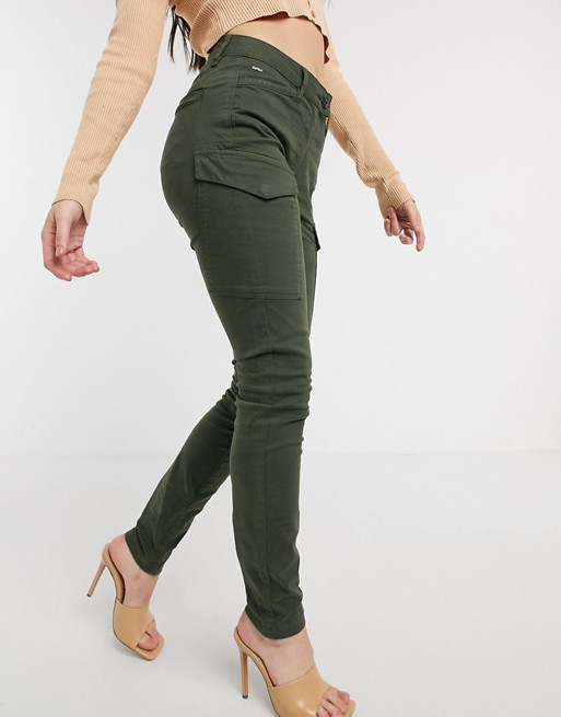 G-Star blossite utility high rise skinny trouser in green