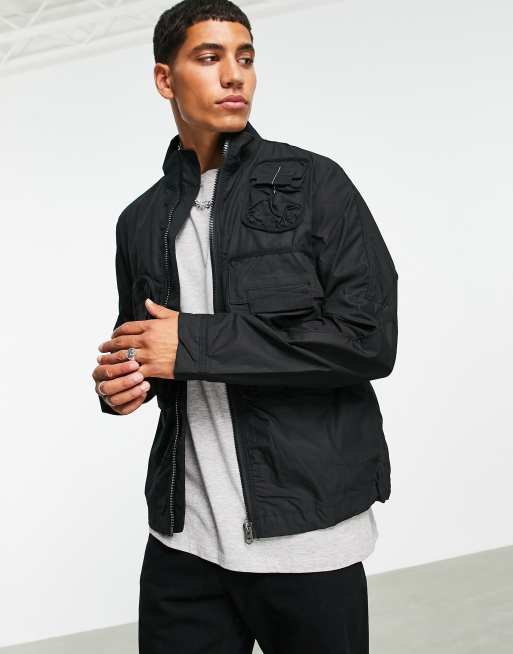 G Star Bound utility bomber jacket in black