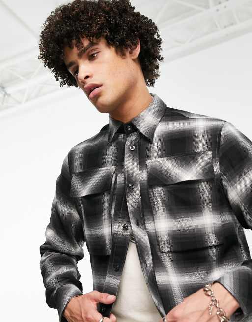 G Star Camicia nera in flanella a quadri heritage ASOS