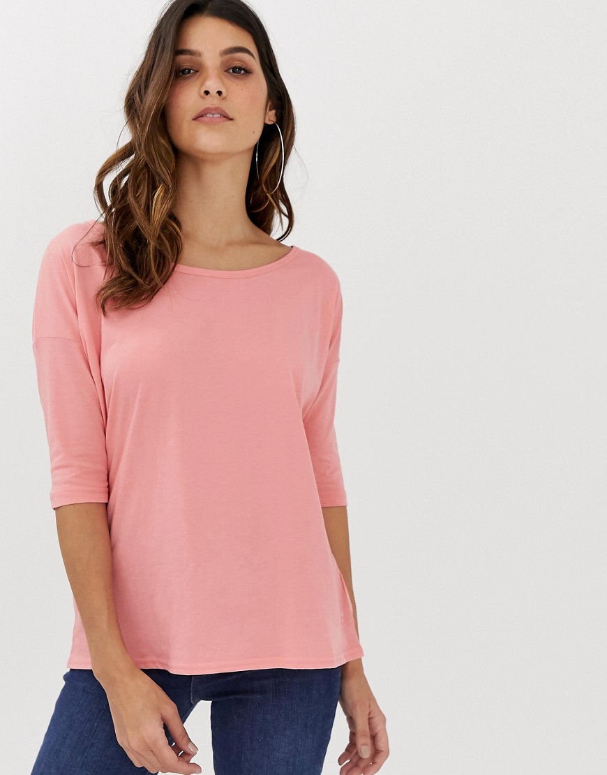 G-Star core three-quarter sleeve T-shirt-Pink