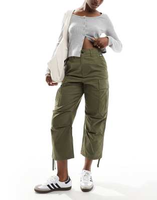 G-Star cropped cargo trousers in khaki green