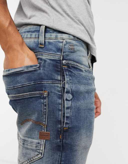 G-Star - D-Staq 3D - Jeans i mørk vask med smal pasform, 2 af 4
