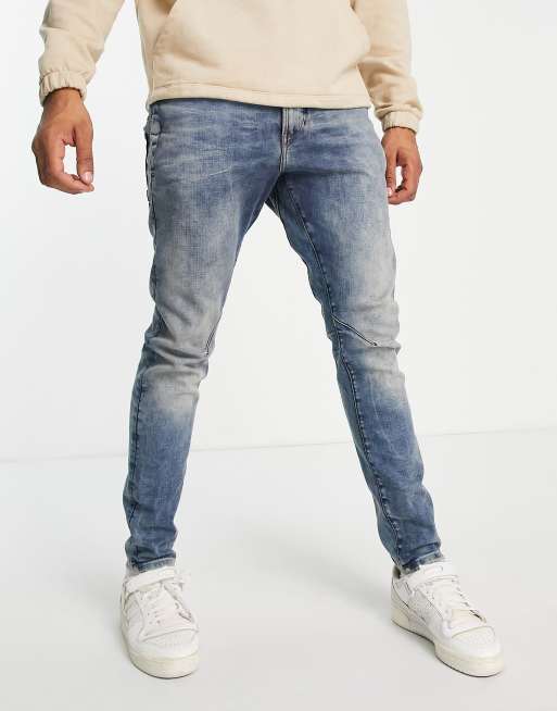 G-Star Raw Men's D-Staq 3D Slim Fit Jeans, Medium Aged, 26W x 30L at   Men's Clothing store