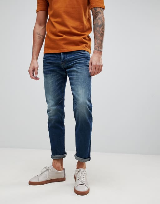 G-Star – D-Staq 5-pkt – Schmale Jeans in mittlerer Waschung