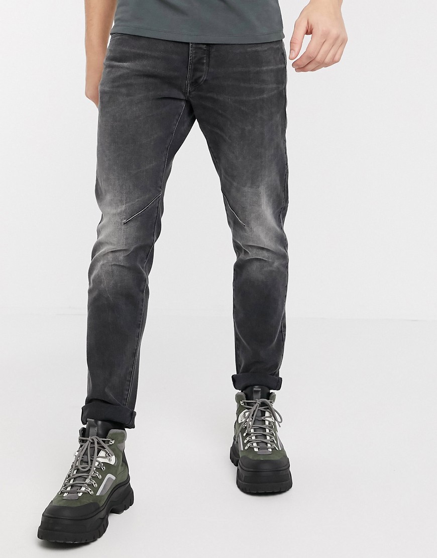 G-Star – D-Staq – Grå jeans med 5 fickor och smal passform