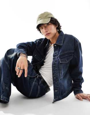 G-star Dakota Denim Trucker Jacket In Darkwash Blue-navy