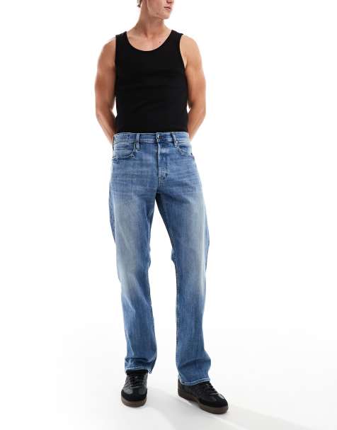 G-Star dakota straight leg denim jeans in vintage wash blue - view 1