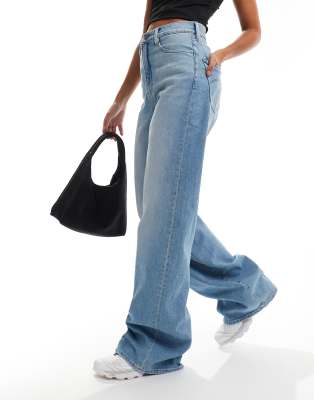 G-Star Deck 2.0 high waisted loose fit denim jeans in lightwash blue