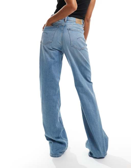 G-Star - Deck 2.0 - Losvallende denim jeans met hoge taille in lichte wassing blauw, 2 van 5