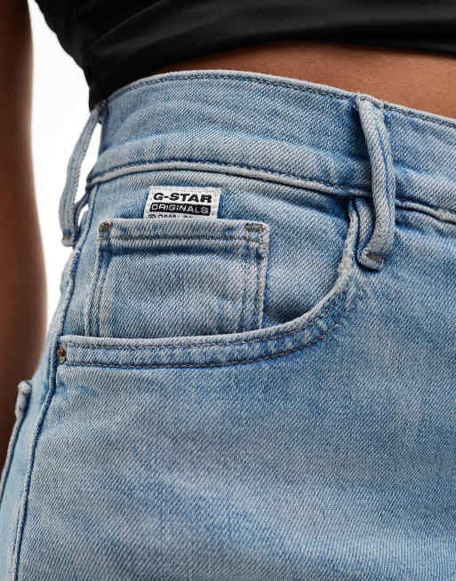 G-Star - Deck 2.0 - Losvallende denim jeans met hoge taille in lichte wassing blauw, 3 van 5