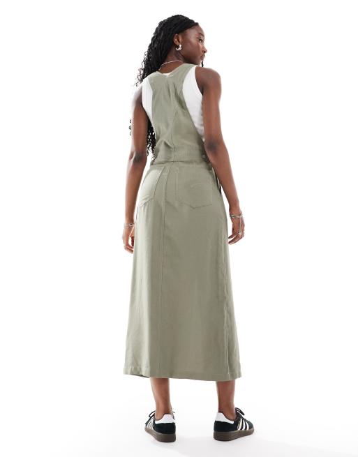G-Star dungaree dress in light green | ASOS