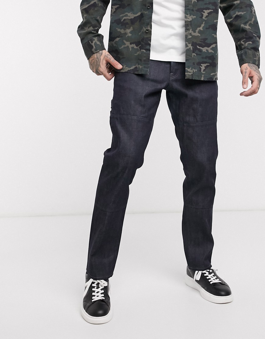 G-Star – Faeroes – Straight jeans med avsmalnande passform-Blå