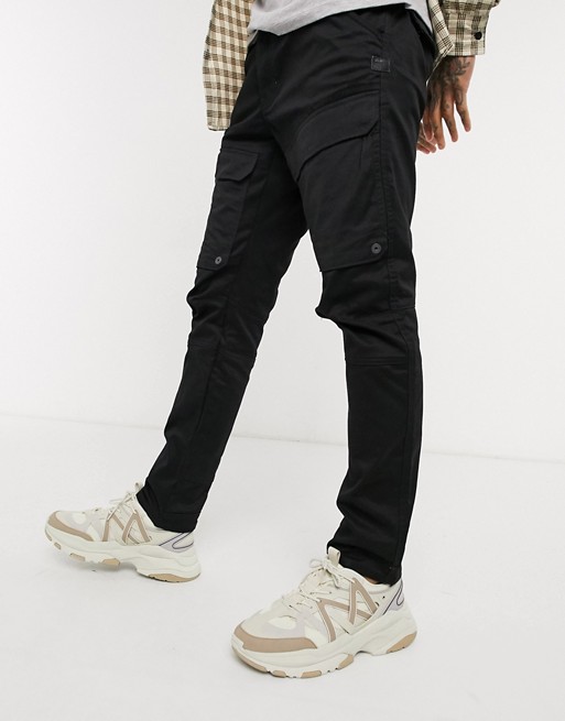 G-Star front pocket slim cargo trousers in black