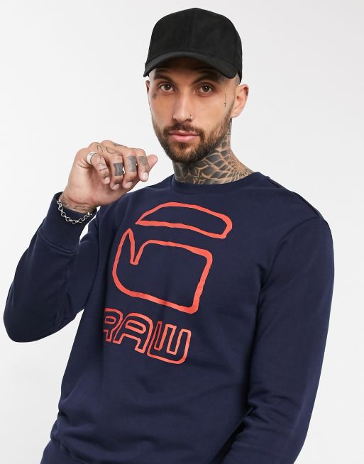 G Star Graphic G Raw Crewneck Sweatshirt Evesham Nj