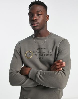 G-Star Graphic pocket sweatshirt in grey