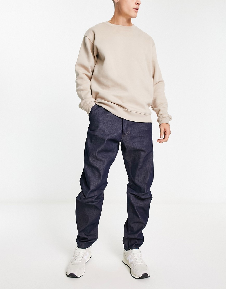Grip 3D relaxed tapered jeans in indigo blue