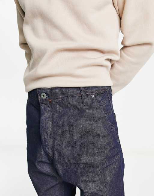 G-Star Raw Relaxed Tapered Navy Cargo Jeans – Puffer Reds