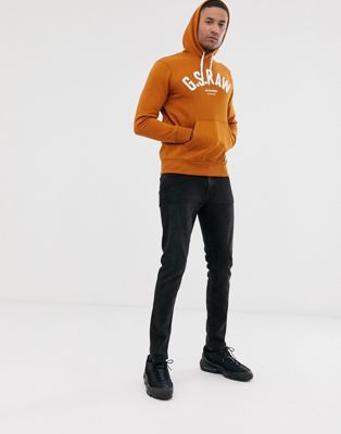 orange g star hoodie