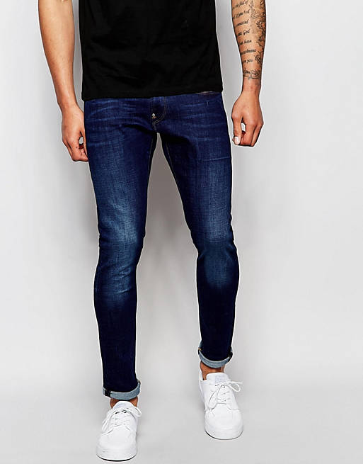 Afdrukken wassen Snelkoppelingen G-Star Jeans Revend Super Slim Fit Stretch Dark Aged | ASOS
