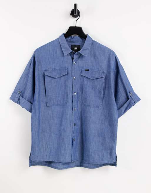 G-Star - Joosa - Denim overhemd met knopen in blauw