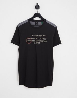 G-Star Lash text graphic t-shirt in black