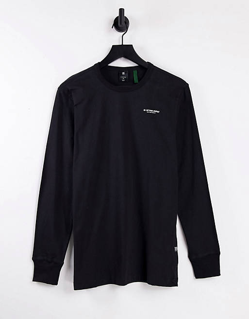  G-Star long sleeve t-shirt with small logo in black 