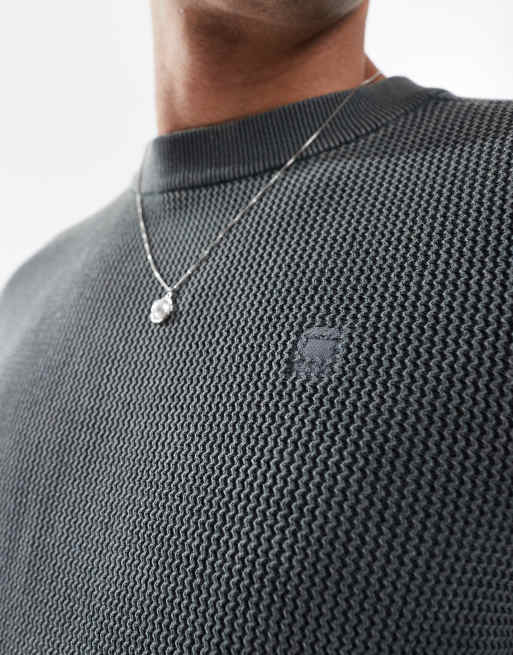 G-Star - Maglione lavorato grigio scuro, 4 di 4