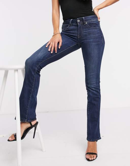 G Star Mid Rise Bootcut Jeans In Mid Wash Asos