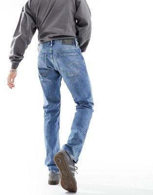 G-Star mosa straight fit jeans in midwash blue denim