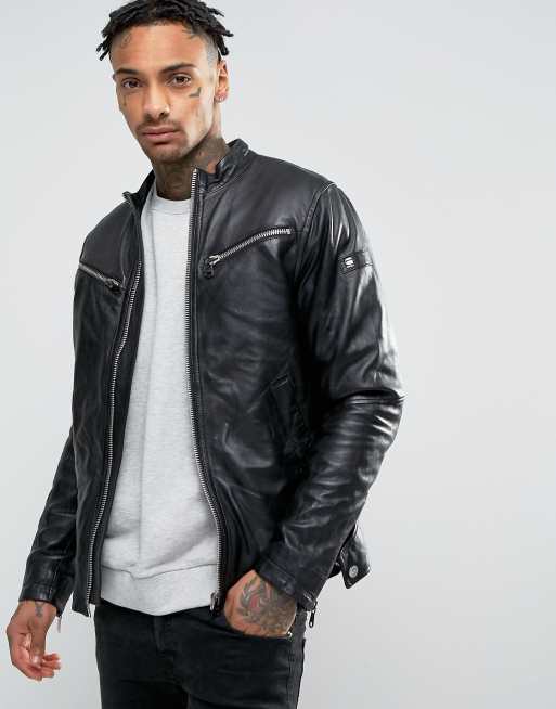 G star mower leather jacket new arrivals