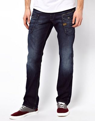 G Star - Nattacc - Rechte jeans in dark aged-Blauw
