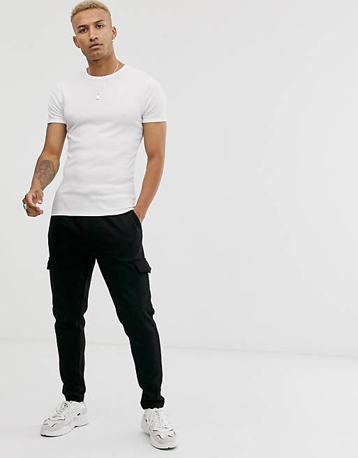 T-Shirts & Vests G-Star organic cotton tonal logo slim fit 2-pack t-shirt in white 
