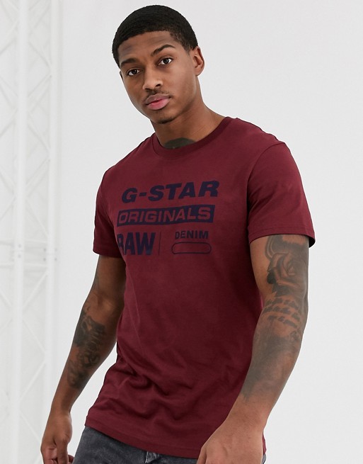 G-Star Originals t-shirt in dark red