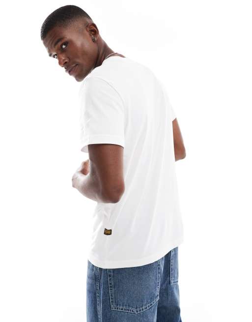 G-Star originals t-shirt in white with logo front print, 4 of 4