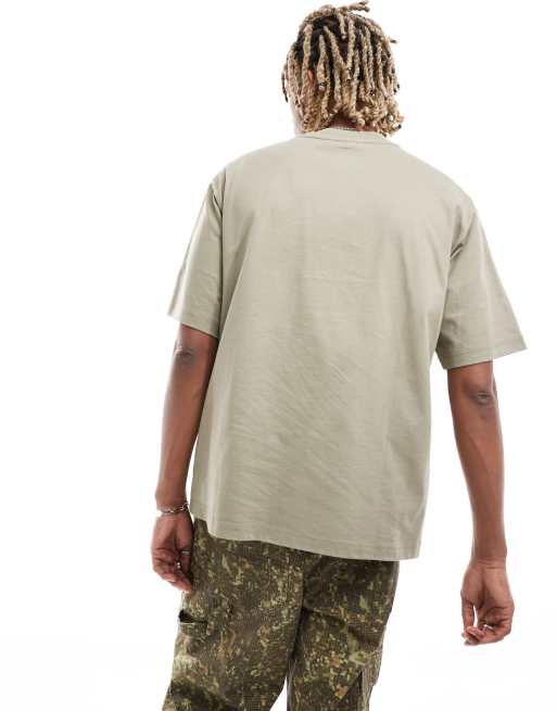 G-Star - Oversized T-shirt med centreret logoprint i beige, 2 af 4