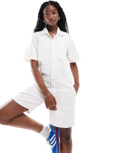 G-Star painter short jumpsuit in off white - view 1