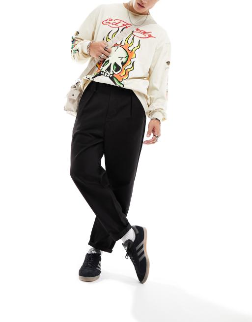 G-Star - Pantalon chino décontracté à pinces - Noir