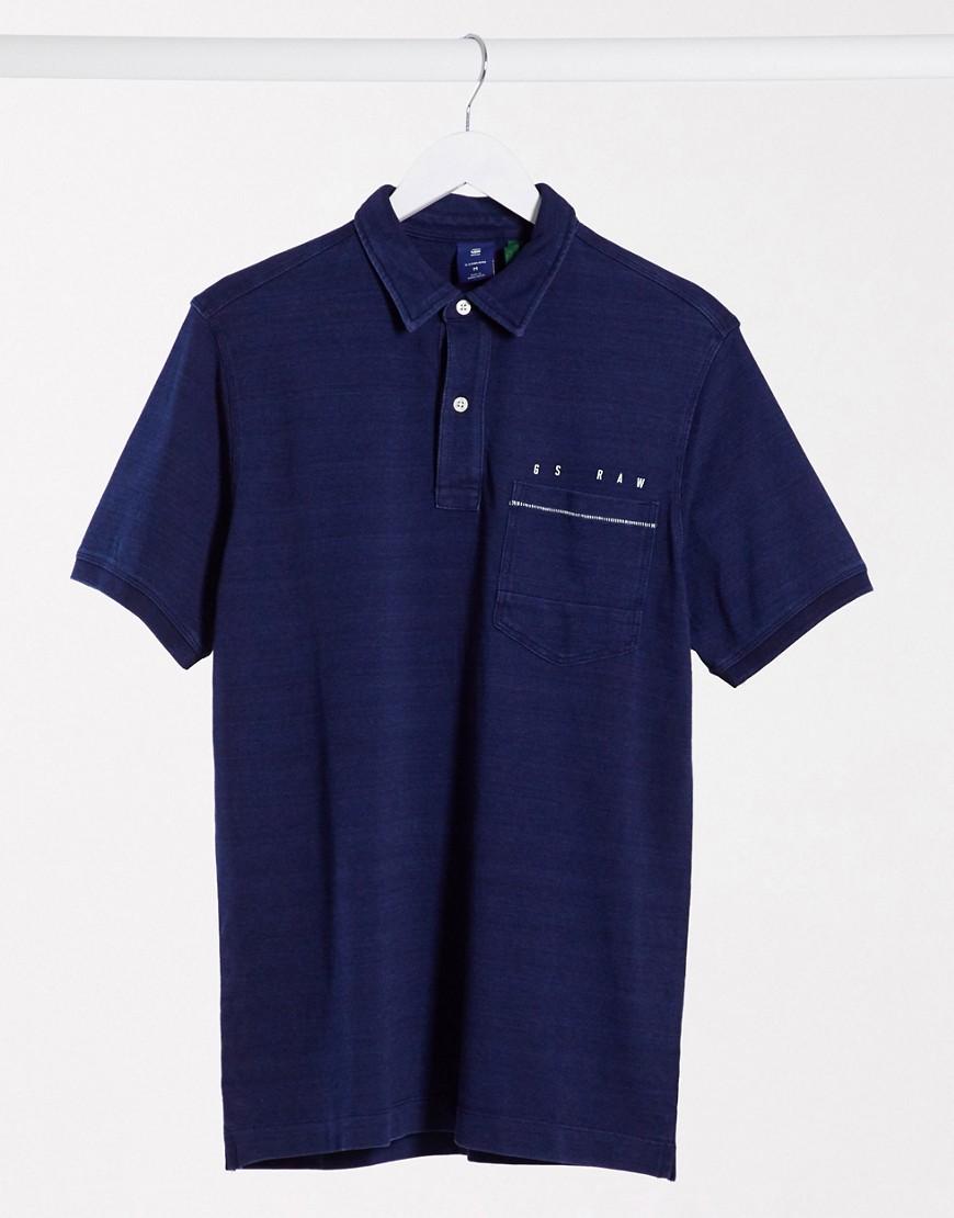 G-Star - Poloshirt in indigo-Marineblauw