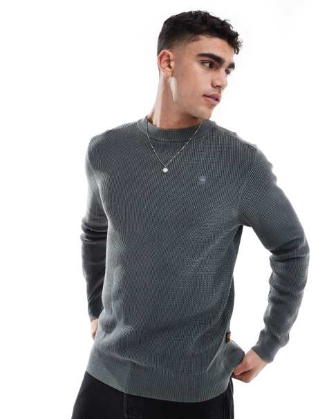 G-Star pullover knitted jumper in dark grey - view 1