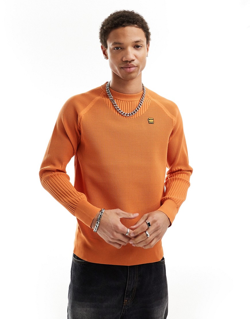 G-star pullover knitted jumper in orange