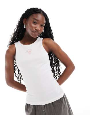 G-Star racerback slim ribbed tank top in off white